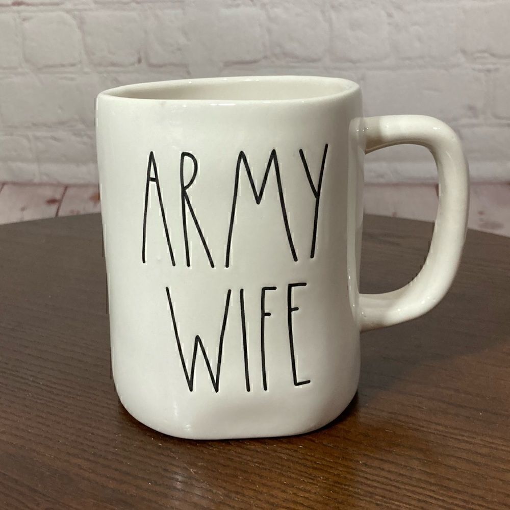 RAE DUNN COLLECTIBLE MUG “ARMY WIFE”  new